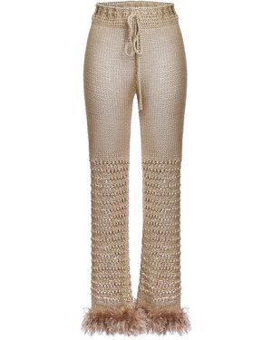 Andreeva Handmade Knit Pants - Natural