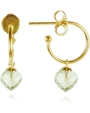 MOUNIR LONDON Small Amethyst Hoop Earrings - Metallic