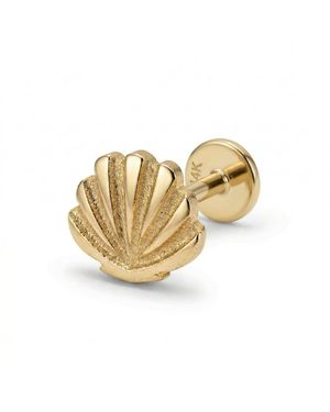 Melt'm Jewelry Mini Seashell Stud Earrings - Metallic