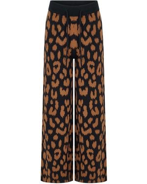 Sugarhill Paulette Knitted Trousers Leopard - Brown