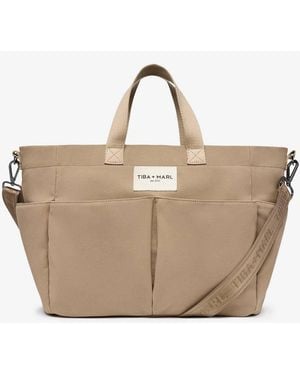 Tiba + Marl T+M Canvas Pocket Tote Desert - Natural