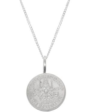 Katie Mullally Scottish Shilling Coin Charm & Chain - Metallic