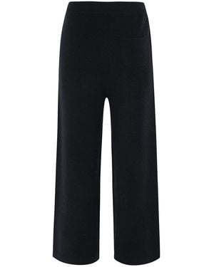 CALLAITE Cashmere Wide Leg Pants - Black