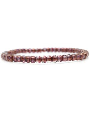 Shar Oke Raspberry & Czech Picasso Beaded Bracelet - Pink