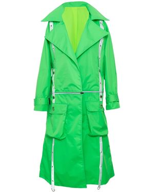 Paloma Lira Laser Rave Trench - Green