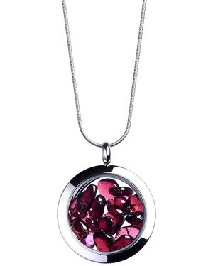 My Little Nature Garnet Pendant Necklace – Passion & Energy Birthstone Necklace - Pink