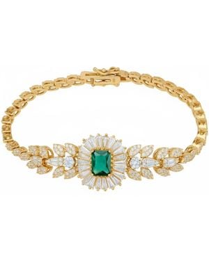 LÁTELITA London Countess Gemstone Bracelet Emerald - Metallic