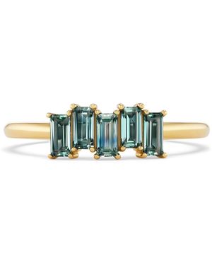 Talismania Jewelry Alouette Baguette Montana Sapphire Ring - White
