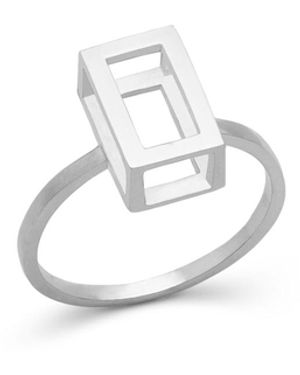 Sheida Farrokhi Rectangle Ring - White