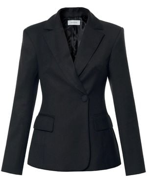AGGI by HALEWSKI Irene Tailored Single-Breasted Blazer - Blue