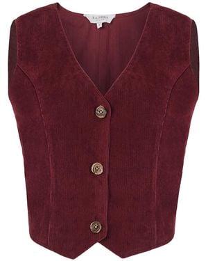 Raishma Milan Burgundy Waistcoat - Red