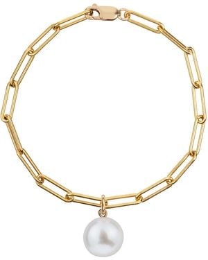 Ora Pearls Aetia Large Pearl Chain Bracelet - Metallic
