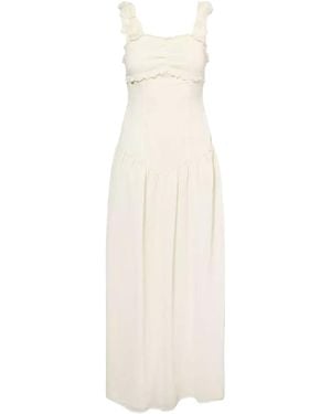 Amy Lynn Neutrals Loren Semi Sheer Maxi Dress - White