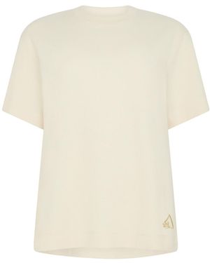 Hay Life Neutrals Waffle Boxy Tee Off - White