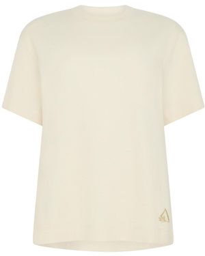 Hay Life Neutrals Waffle Boxy Tee Off - White
