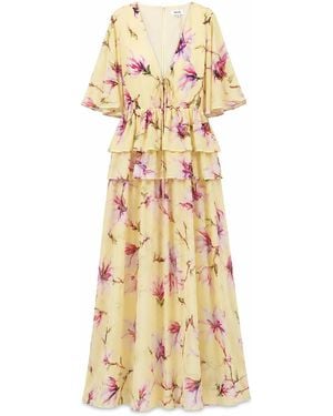 NEVA Ofelia Elegant Floral Maxi Dress - Metallic