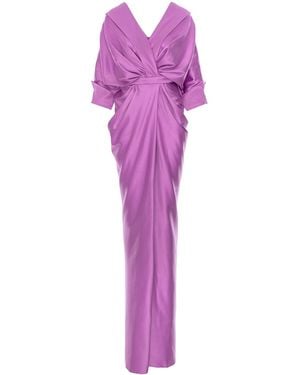 Acob a Porter Draped Long Dress Mauve - Purple