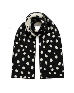 INGMARSON Scattered Dots Wool & Cashmere Scarf - Black
