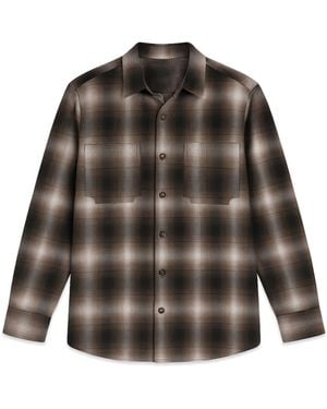 Éclectique Plaid Cotton Button Up Shirt - Green