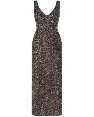 Elsava Long Dress Dark - Brown