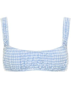 Montce Peri Micro Gingham Zoe Sport Top - Blue