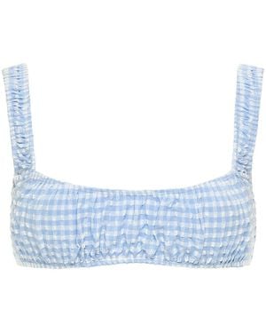 Montce Peri Micro Gingham Zoe Sport Top - Blue