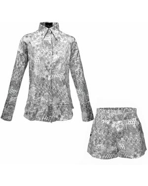 Loreen Label Miray Floral Shirt & Mila Shorts - Grey
