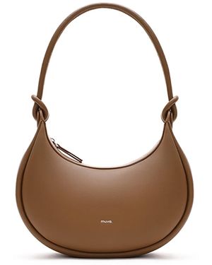 Amy Lynn Denver Leather Saddle Bag - Brown