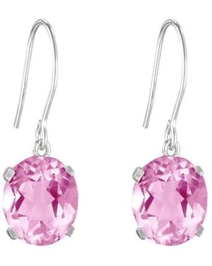 Augustine Jewels Sterling Topaz Hook Earrings - Pink