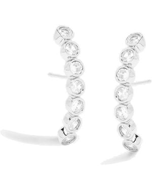 Potoska Averto Face On Stud Earrings - White