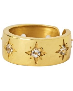 YAA YAA LONDON Neutrals Love You Forever Gemstone Vermeil Ring - Metallic