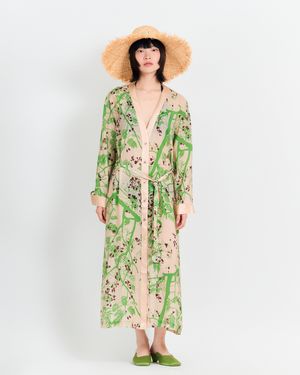Lost Pattern Coco Dream Belted Kaftan Dress - Green