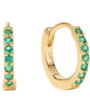 Vanhi Kiki Crystal Huggie Earrings - Metallic