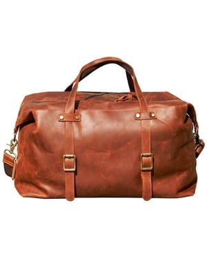 Touri Large Genuine Leather Holdall - Orange