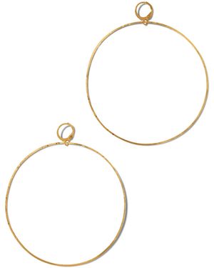 Jaredjamin Halo Textured Hoop Earrings - Natural