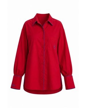 Ofuure Rue Button Up Shirt - Red