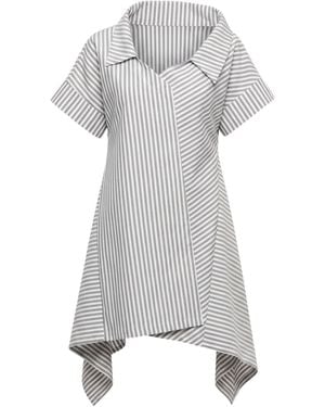 Mirimalist Quartz Striped Dress - Gray