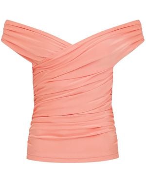 NAZLI CEREN Cheri Jersey Blouse - Pink
