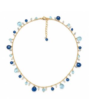 Lalinde Azure Drops Necklace - Blue