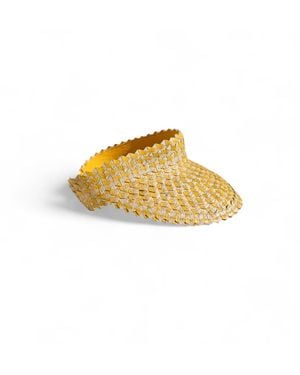OhSun Neutrals Straw Visor - Metallic