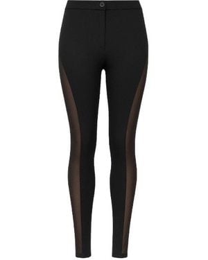 Conquista Sheer Panel Trousers - Black