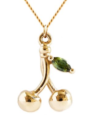 Lee Renee Cherry & Tourmaline Leaf Bracelet - Metallic