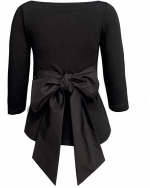 Frock Tales Primrose Top With Bow - Black