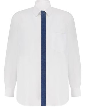 Úchè Shirt With Denim Patch - Blue