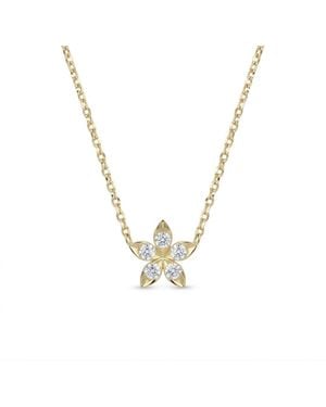 BLOOMTINE | Earth Angel HQ Mini Bloom Moissanite Vermeil Flower Necklace - Metallic