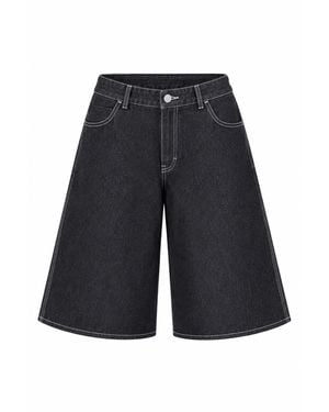 Gunda Hafner Ltd Dark Unwashed Denim Jorts - Blue