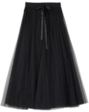 Tantra Spain Sl A-Line Tulle Skirt With Elastic Waistband - Black