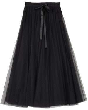 Tantra Spain Sl A-Line Tulle Skirt With Elastic Waistband - Black