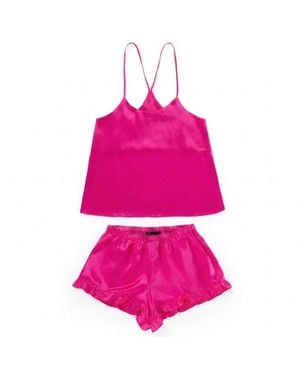 Favette The Atelier Silk Camisole Set - Pink