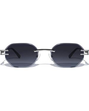 Cossimo Emil Metal Frameless Sunglasses - Blue